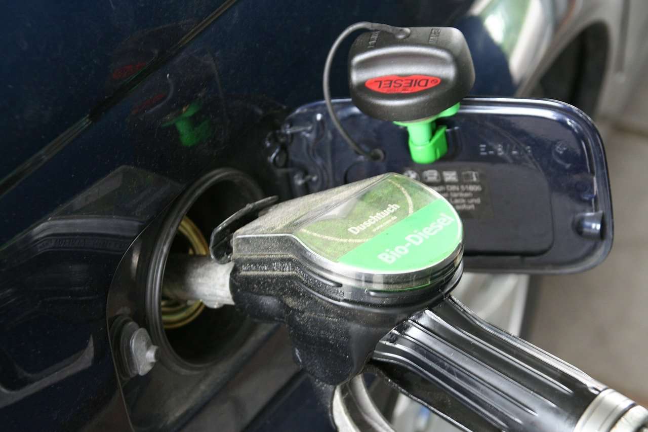 Gas fuel pump inside a car