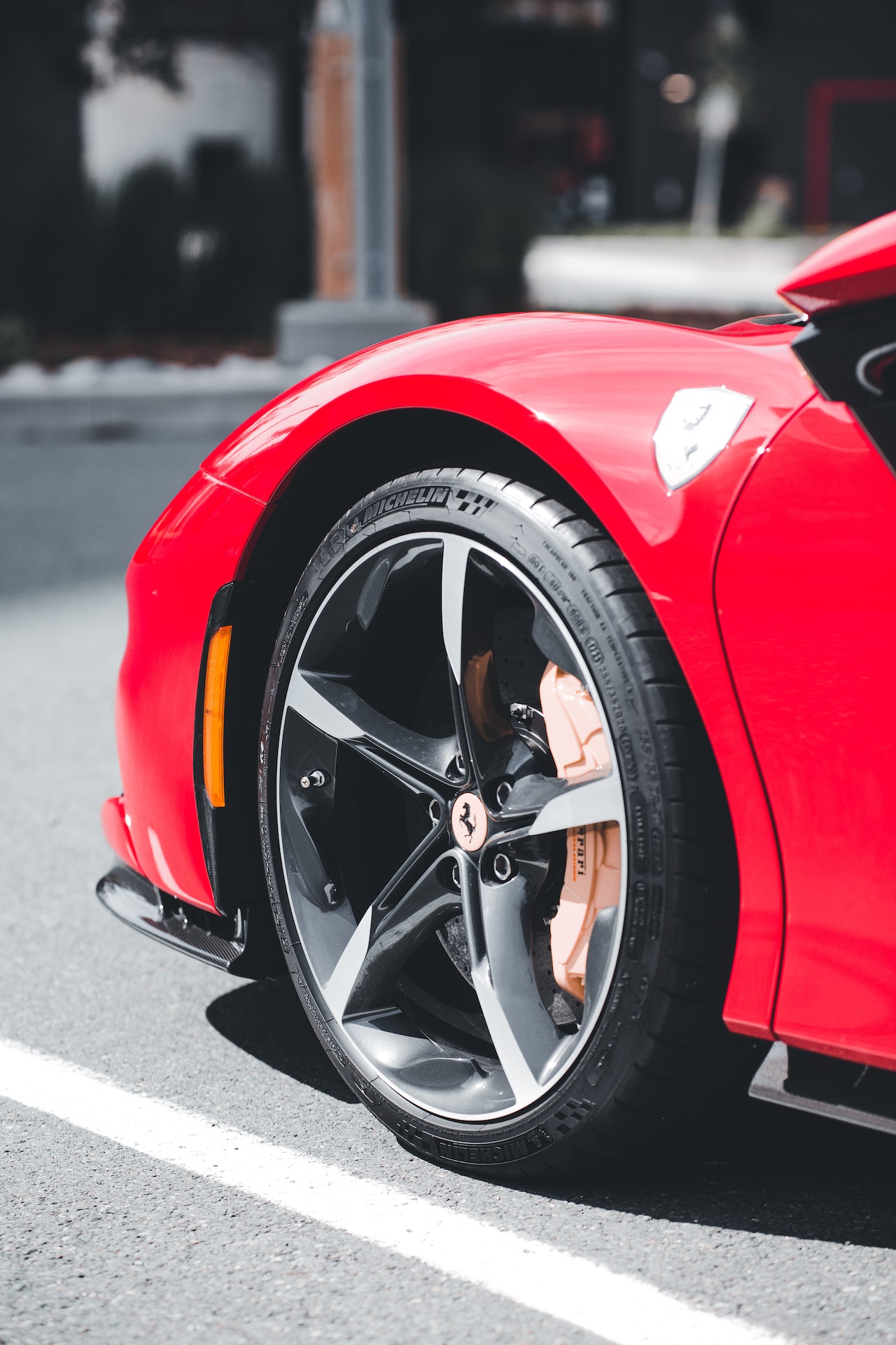 Ferrari tires brake caliper