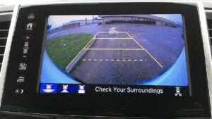 Reverse camera display in active car safety sensors