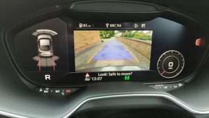 Reverse camera in a active car safety sensors system