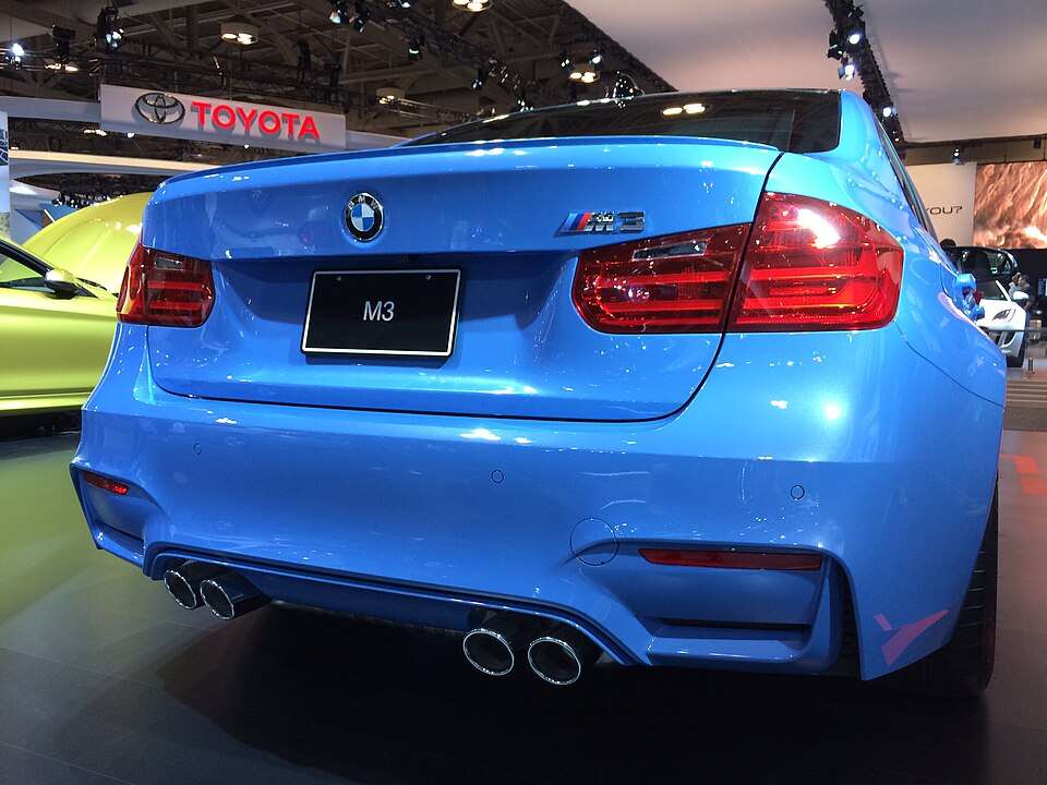 BMW Car showing rear bumper