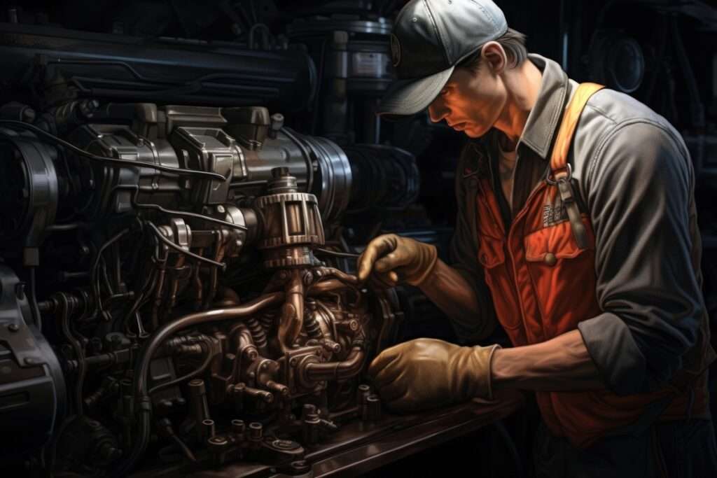 Fuel system cleaning by a man cleaning the vehicle engine fuel system