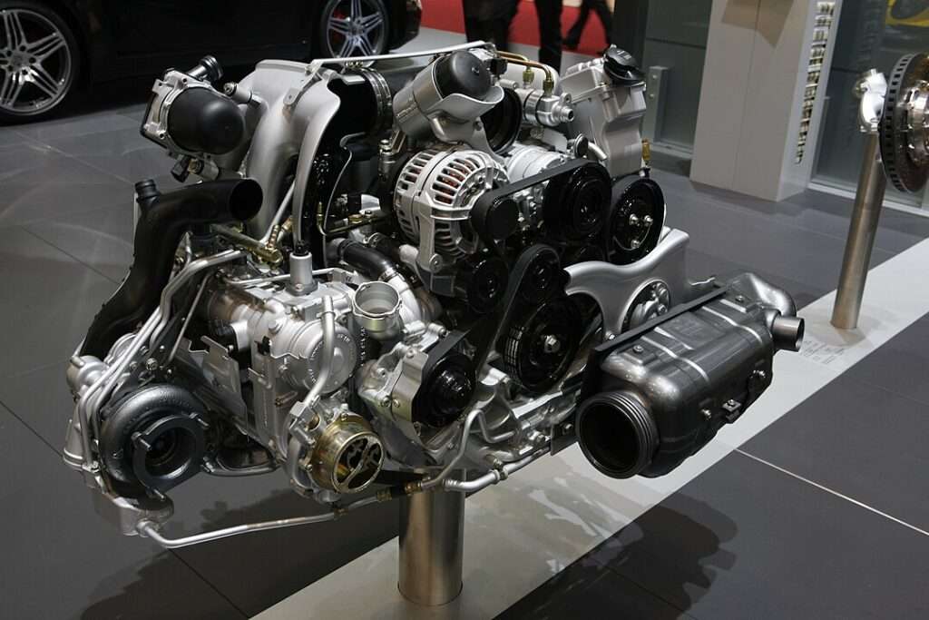 Image of a Porsche engine