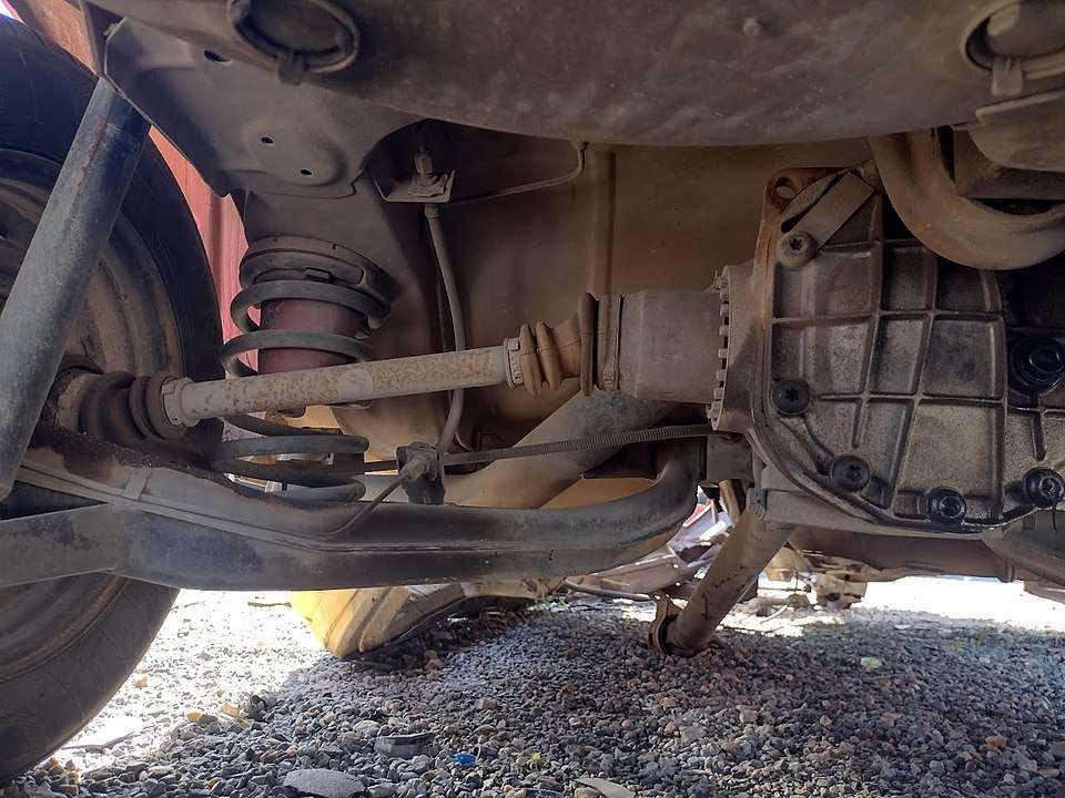 Vehicle undercarriage view