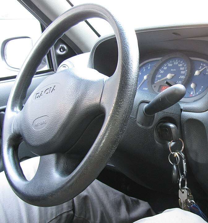 Car Ignition Keys and steering wheel